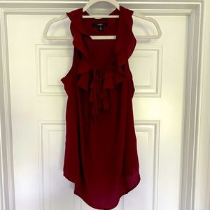 Flowy blouse. Deep wine red.